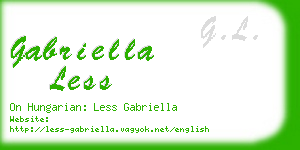 gabriella less business card